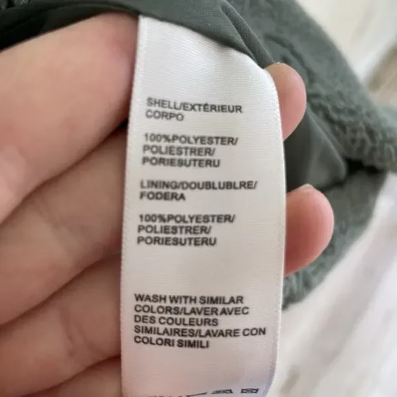 Rebecca Minkoff Sage Green Collared Snappedlong Sleeve Sherpa Fleece Size L - Picture 3 of 5